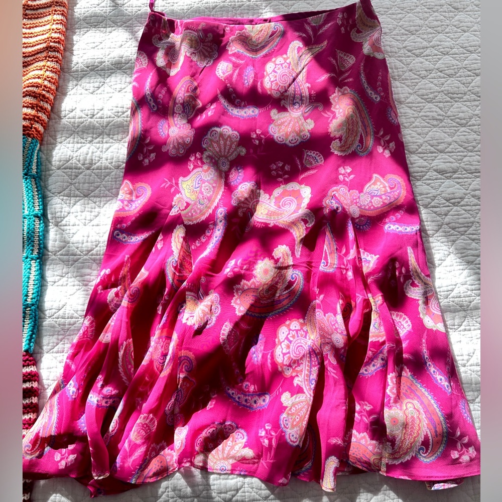 Chaps by Ralph Lauren Romantic Floral Paisley Trumpet Flare Skirt - NWOT SZ: MD